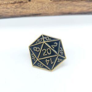 20 Sided Dice Pin Video Game Gamer Gift